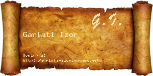 Garlati Izor névjegykártya